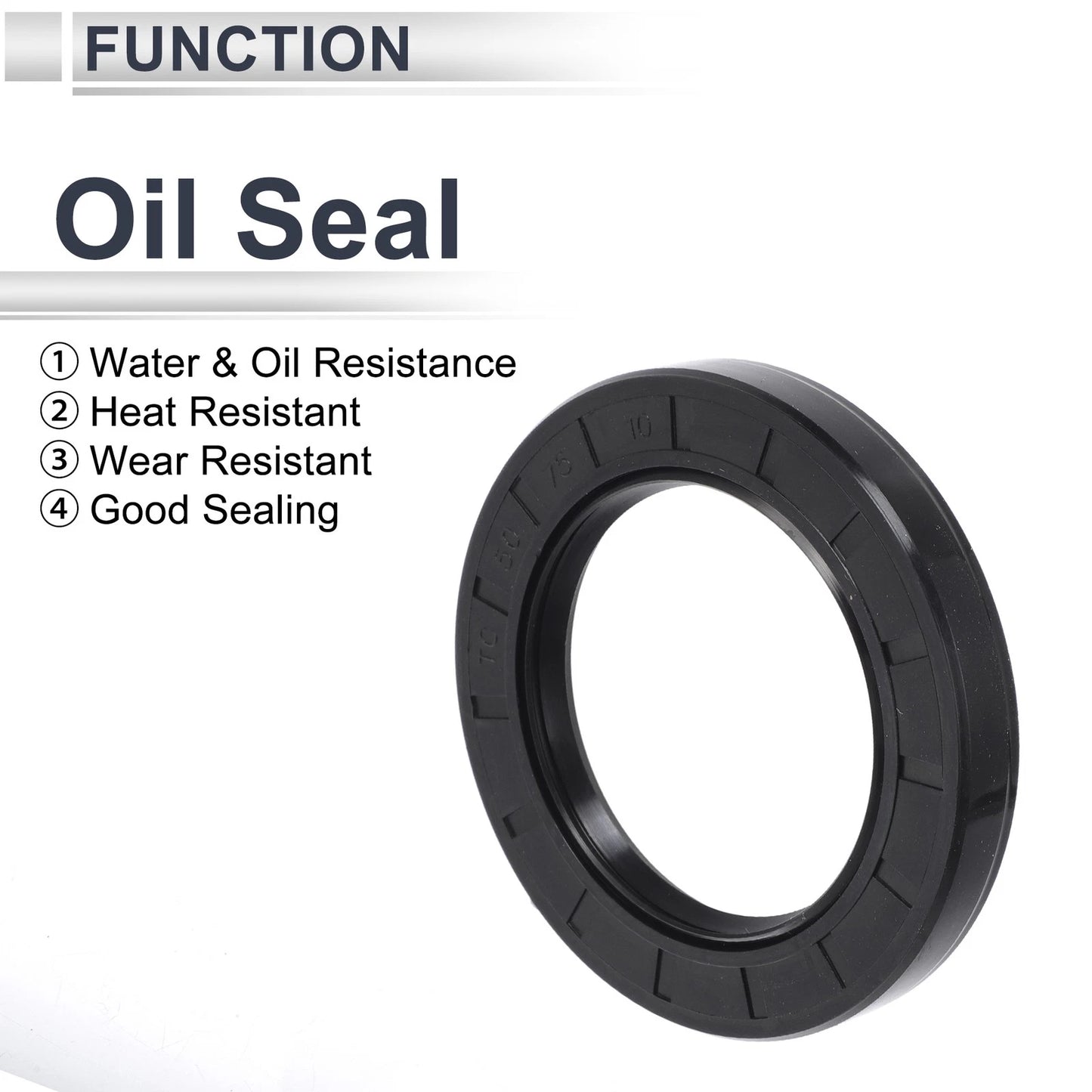Oil Seal 50x75x10mm NBR Rubber 5 Pcs