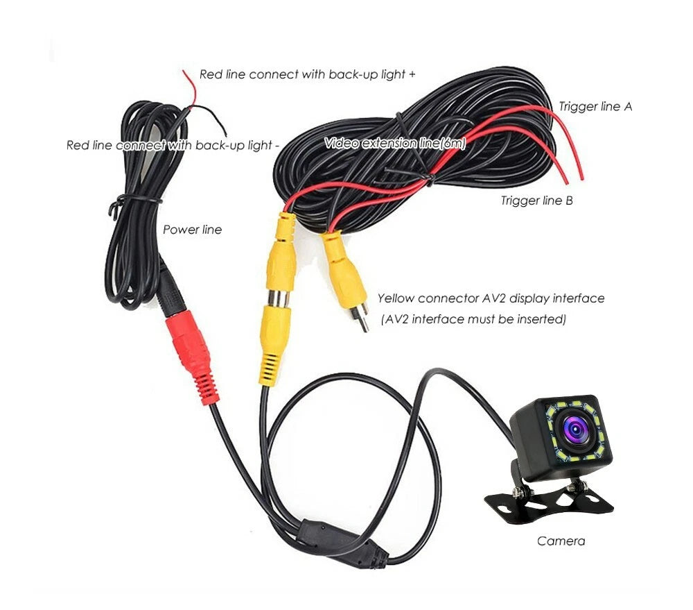 12 LED Car Reverse Rear View Backup Parking Camera for Ford F-150 F-250 F-350