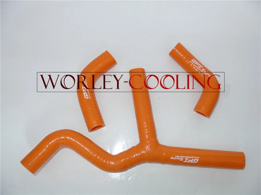 Silicone Radiator Hose for KTM SMR560 2006-2007 (2) ORANGE