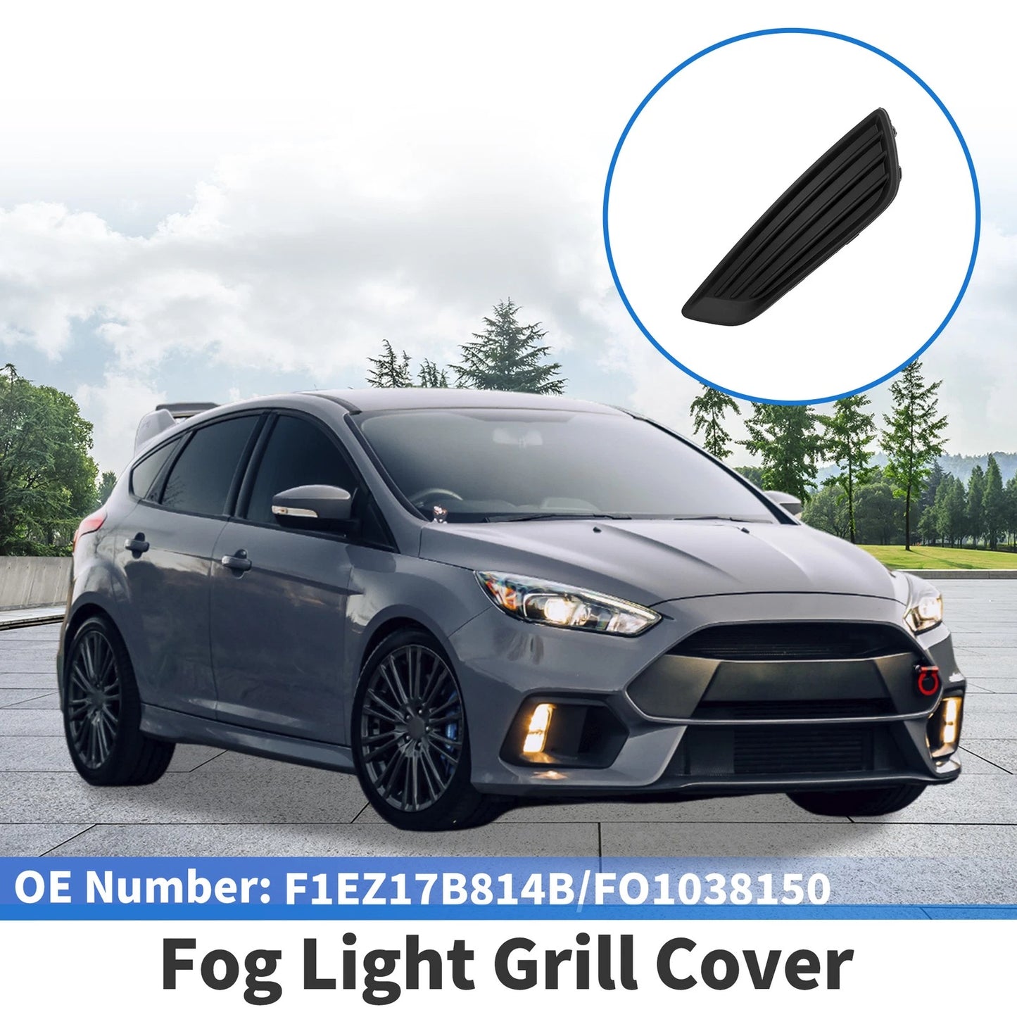 Front Left Fog Light Grill for Ford Focus S/SE (2015-2018)