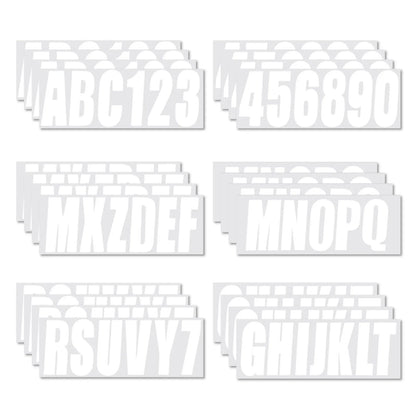 Personalized Boat Registration Decals White 4 Set A-Z & 0-9