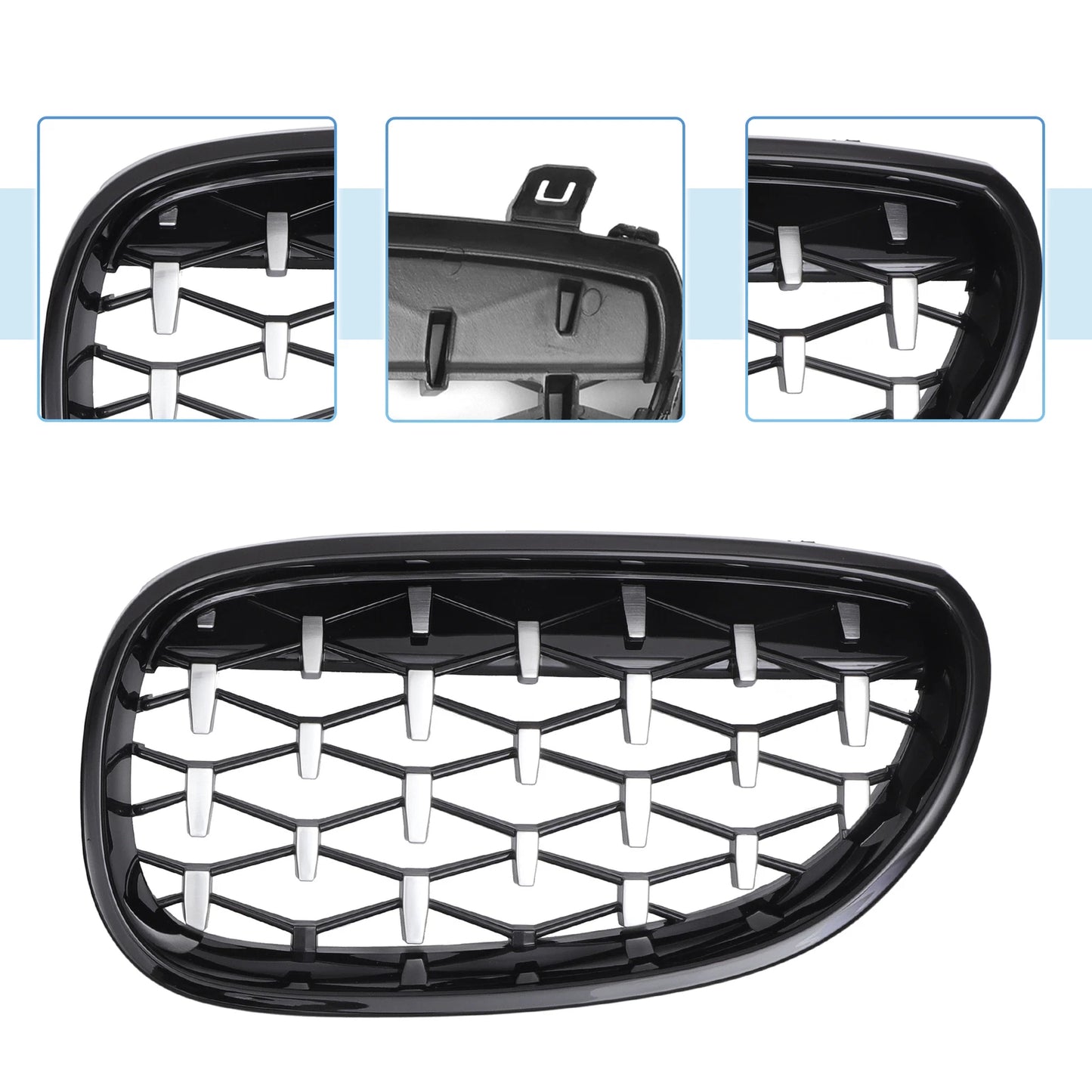 Front Hood Bumper Grille for BMW 5 Series (2004-2009)