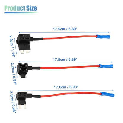 3 x Car Fuse Tap with 3 x 30A Mini Low Profile Fuses