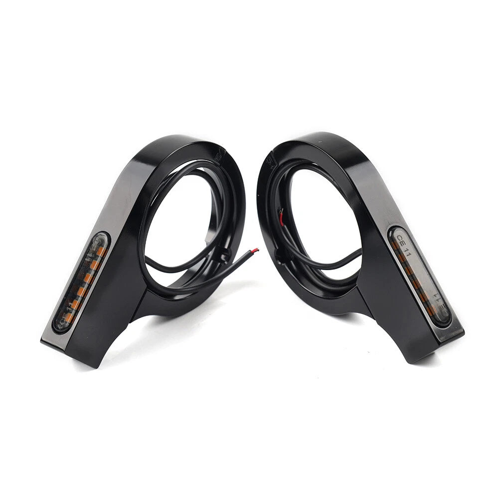 50-54MM LED Turn Signal Light Indicator Amber for Harley Touring Dyna