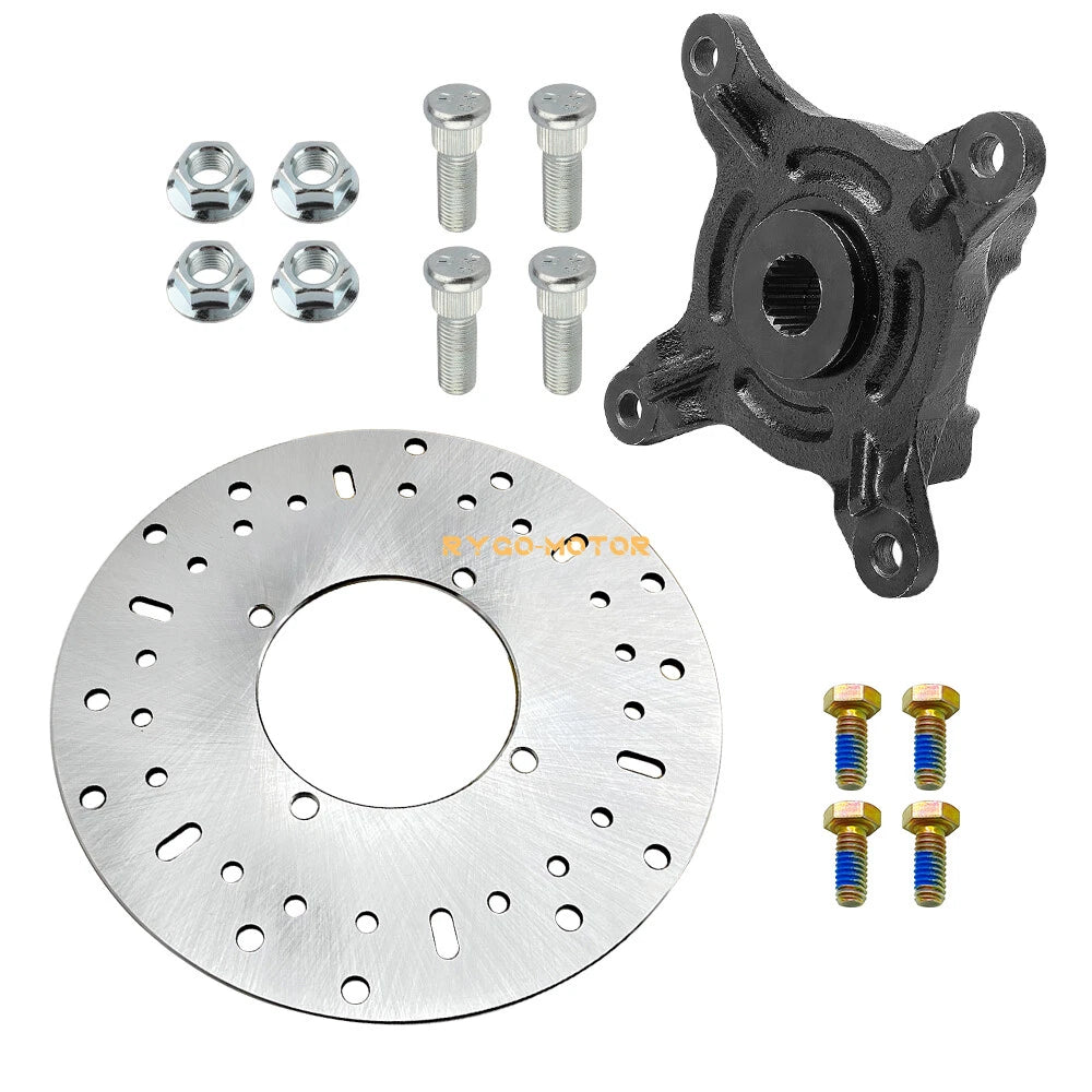 Front Wheel Hub & Studs & Brake Rotor for Polaris Ranger 400-800