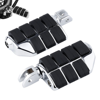 2x Footpegs Footrests Chrome Driver for Harley Softail Street Bob (2018-2025)