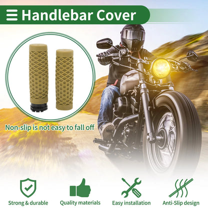 25mm Hand Grips Cover Kit TPU Yellow for Motorcycle