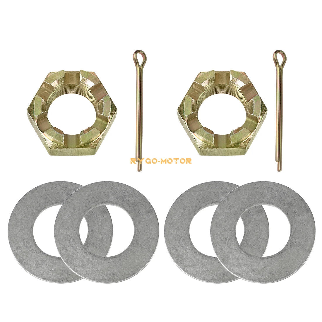 2 x Rear Axle Castle Nut w/ Pin for Polaris Trail Blazer (1990–2013)