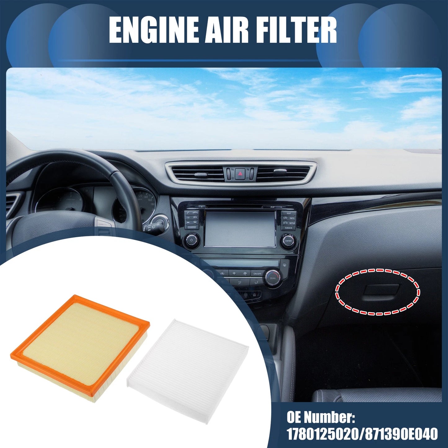 Set Engine Air Filter for TOYOTA Camry RAV4 (2018–2023)