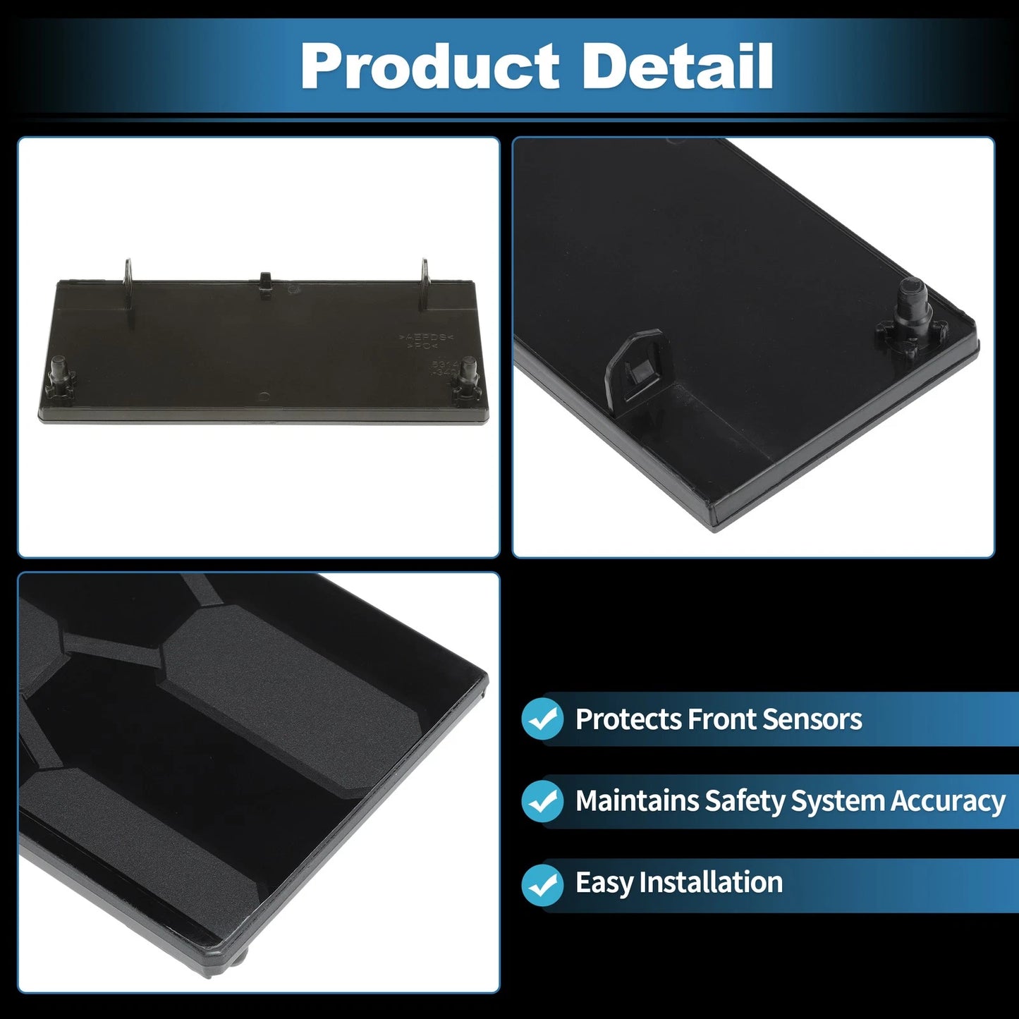 Front Grille Garnish Radar Sensor Cover for Toyota Tundra 2018-2021
