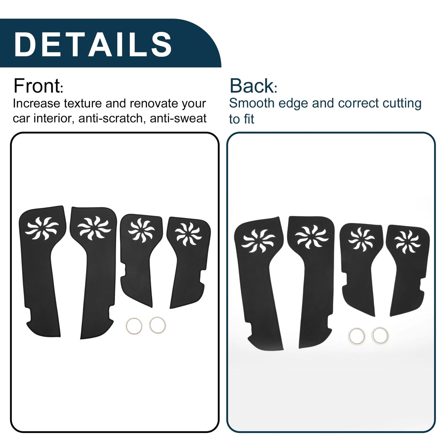 Car Door Anti Kick Pad Sticker Protector for Toyota Land Cruiser (2016-2023)