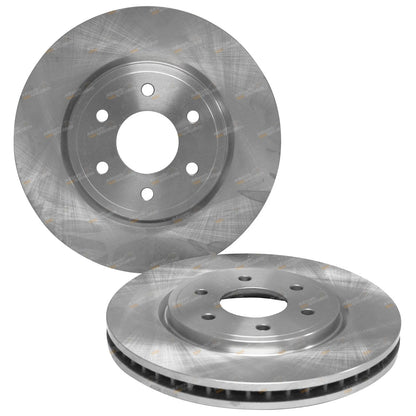 Front Disc Brake Rotors + Pads Set Navara D40 Ute 2wd 4x4 (2005-2012)
