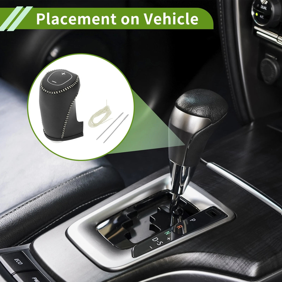 Gear Shift Knob Cover for Chevrolet Equinox Black Beige (2016 - 2020)