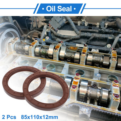 Oil Seal 85x110x12mm 2 x Seal Ring Rotary Shaft FKM Rubber for Make Model