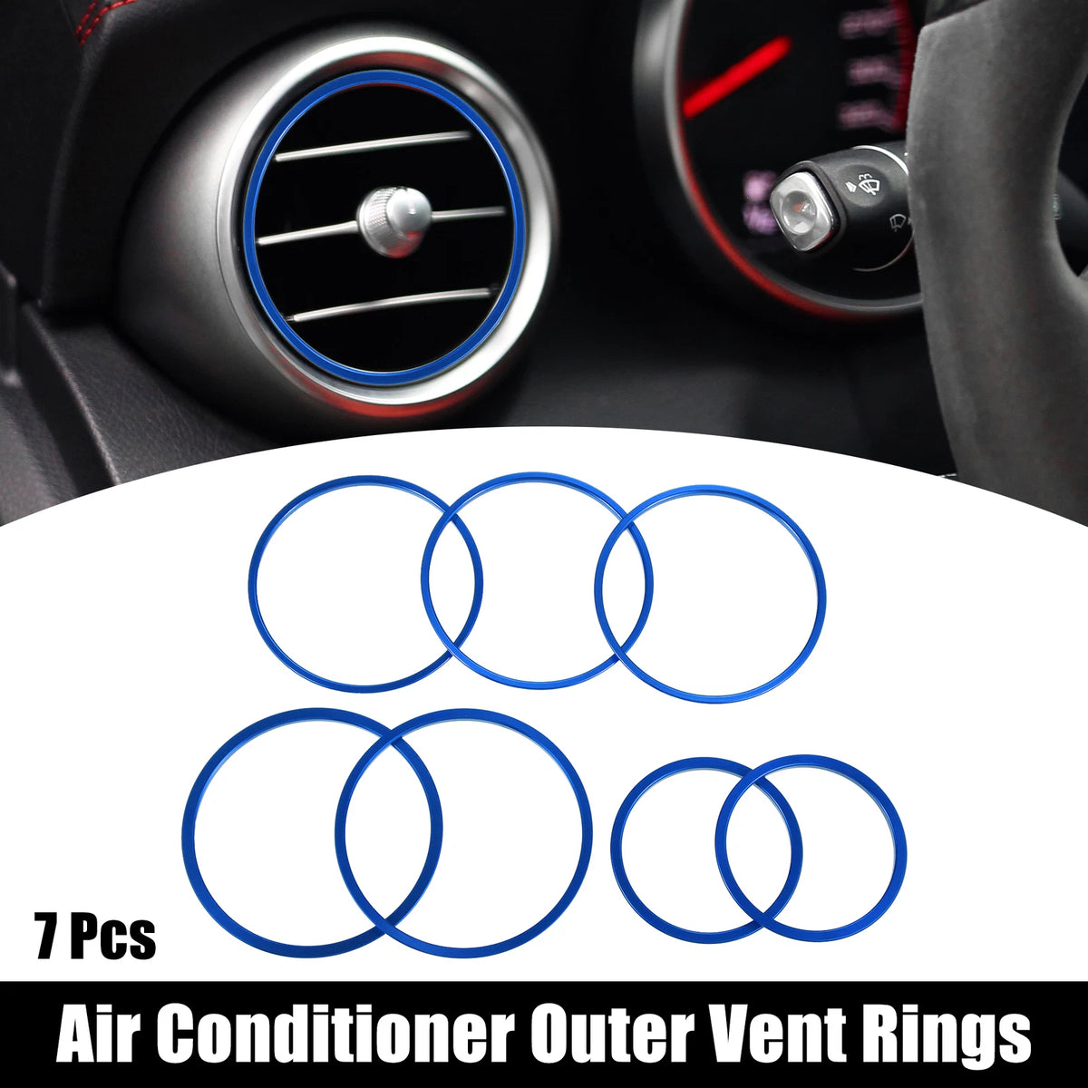 7 x Air Conditioning Outer Vent Ring Trim Covers for Mercedes Benz W205