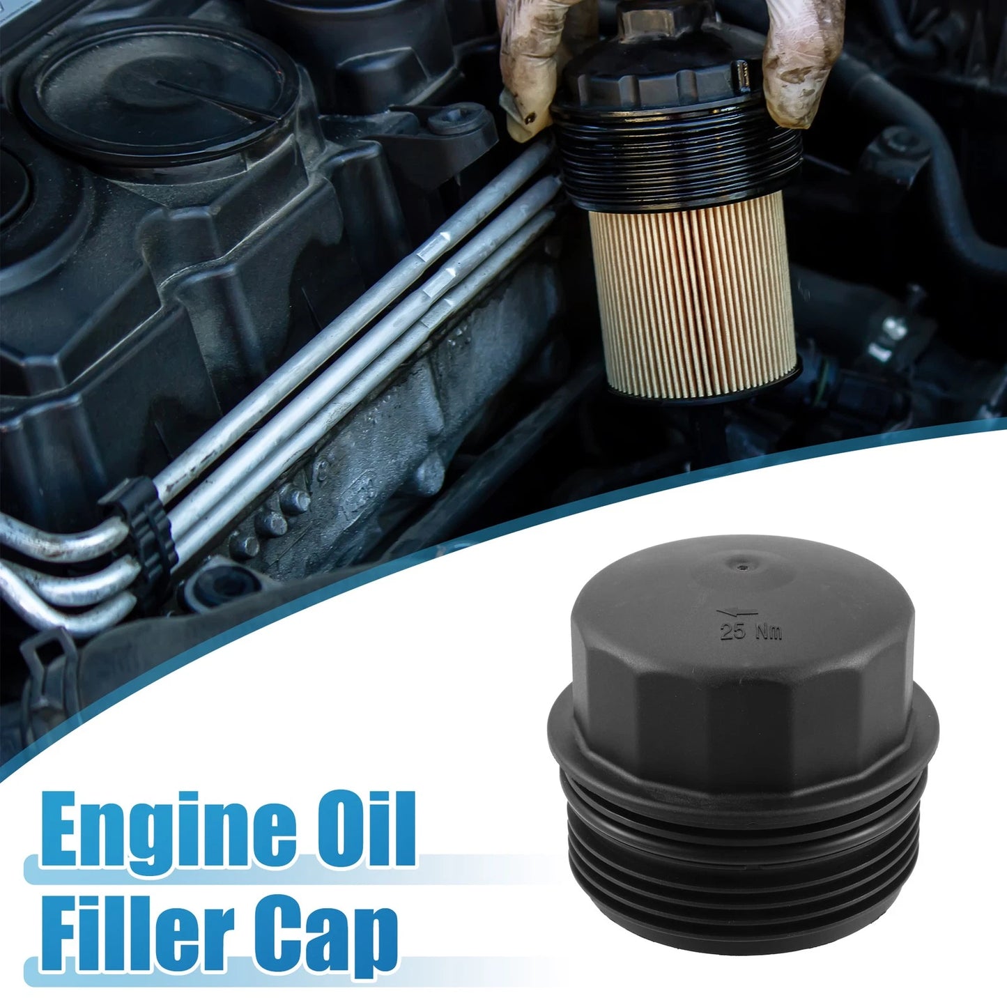 Engine Oil Filter Housing Cover for BMW 318d 320d E90 (2007-2010)