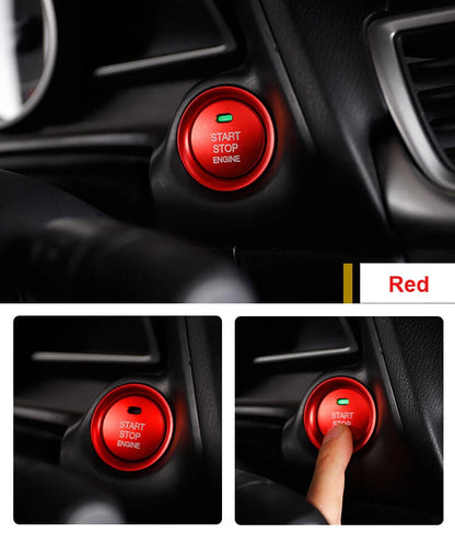 Gold Aluminum Interior Engine Start Button Cover Trim For Mazda 3 6 2014-2019