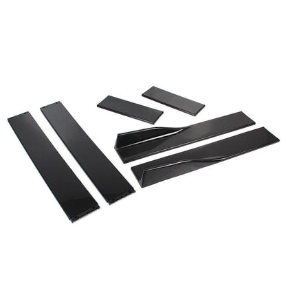 Universal Car Side Skirt Extension Rocker Panel Splitters Lip 78.7" Black