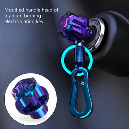 Key Head Cover Burn Blue for CNC Decorative Motorcycles