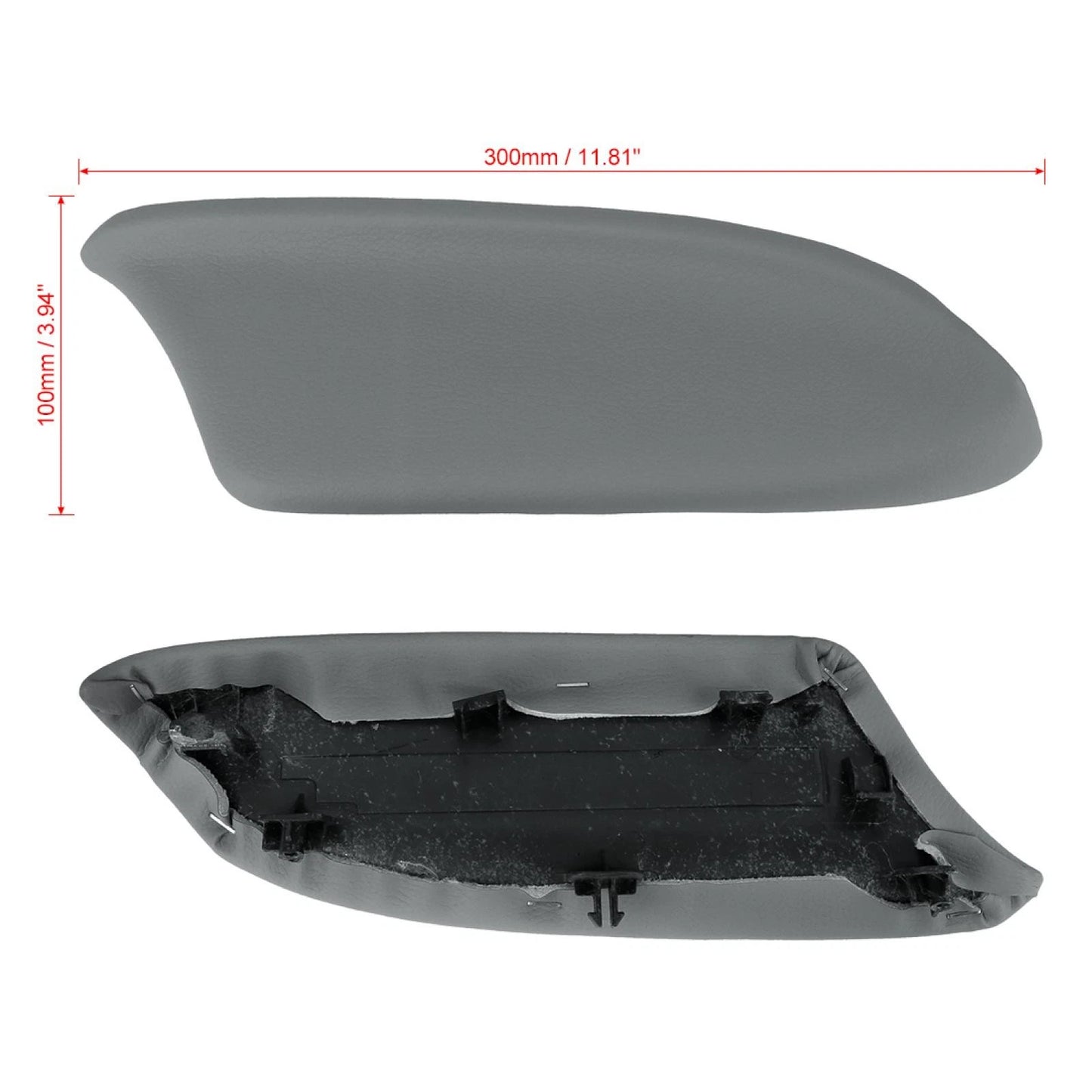 Front Door Panel Armrest Lid Pad Cover Gray for Honda Accord (2008-2012)