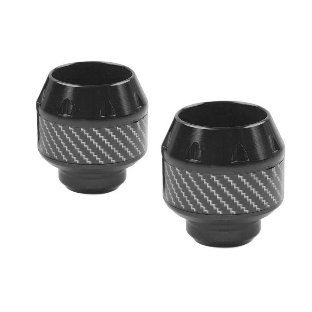 2 x Black Motorcycle Front Fork Frame Sliders for Make & Model