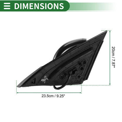 Right Side Door Mirror for Nissan Altima 2019-2023 Manual Folding Black