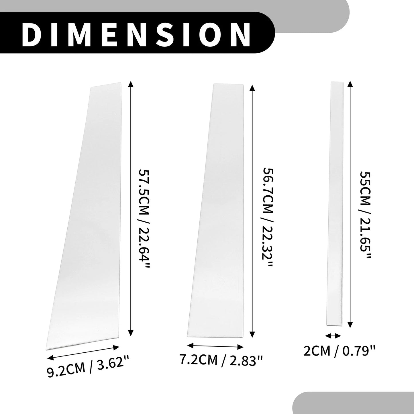 6 x Car Pillar Window Trim Covers for Ford Expedition (1997-2016) Chrome Silver