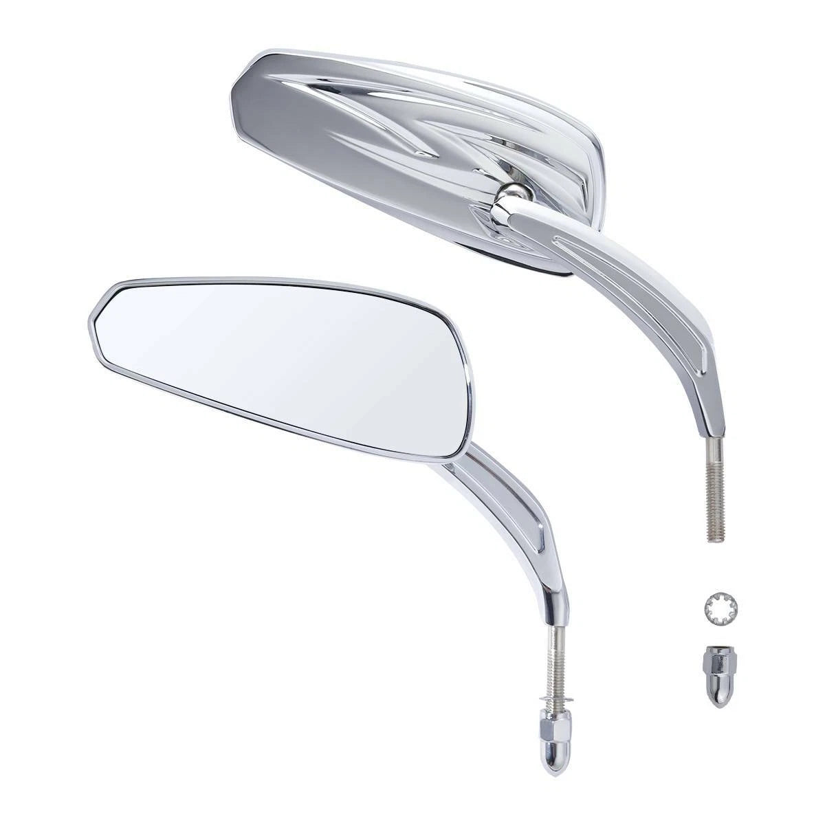 Rear View Mirrors for Harley Touring Electra Street Road Glide Chrome/Black