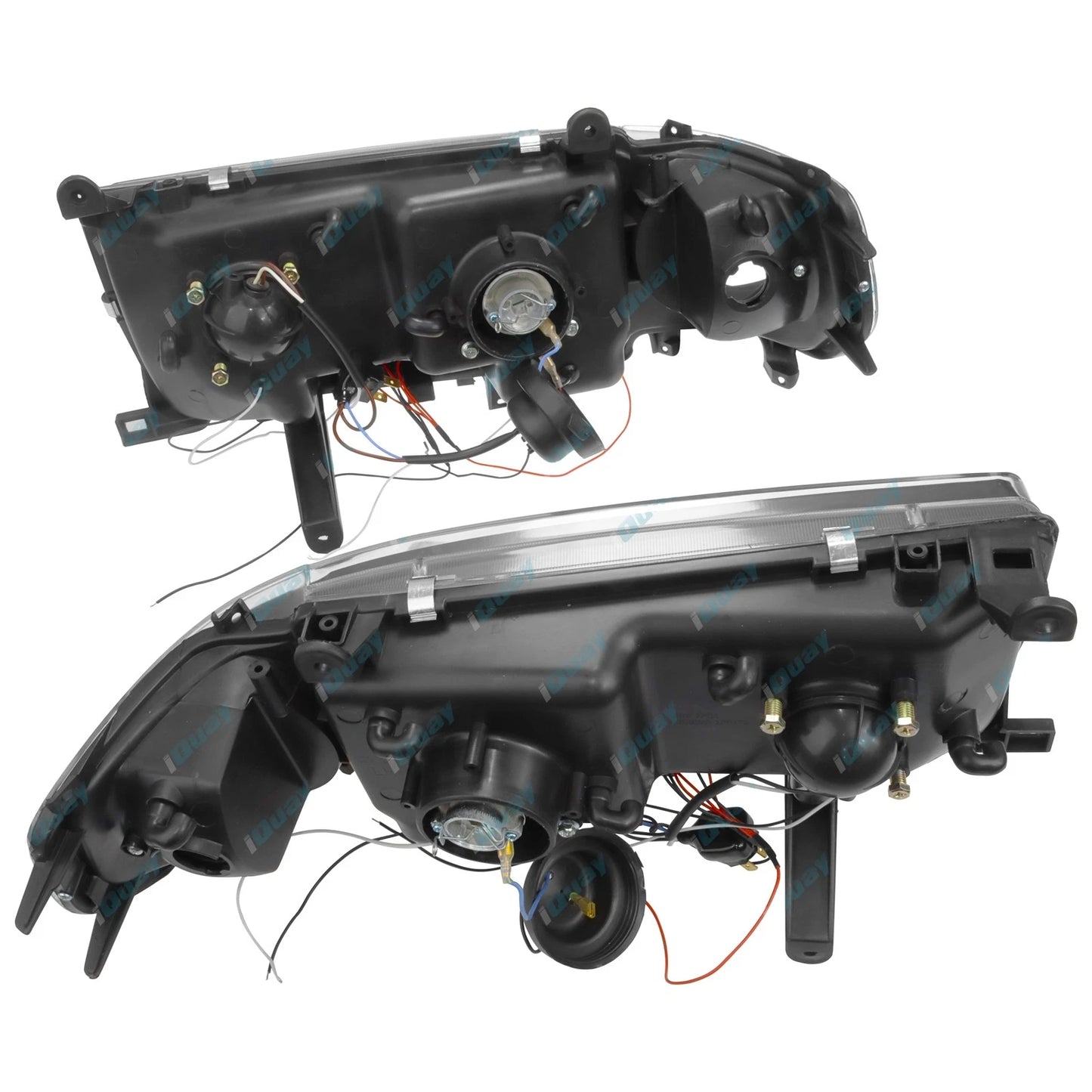 Black Halo Projector Headlights with LED for Landcruiser HZJ80R HDJ80R 1990~1998