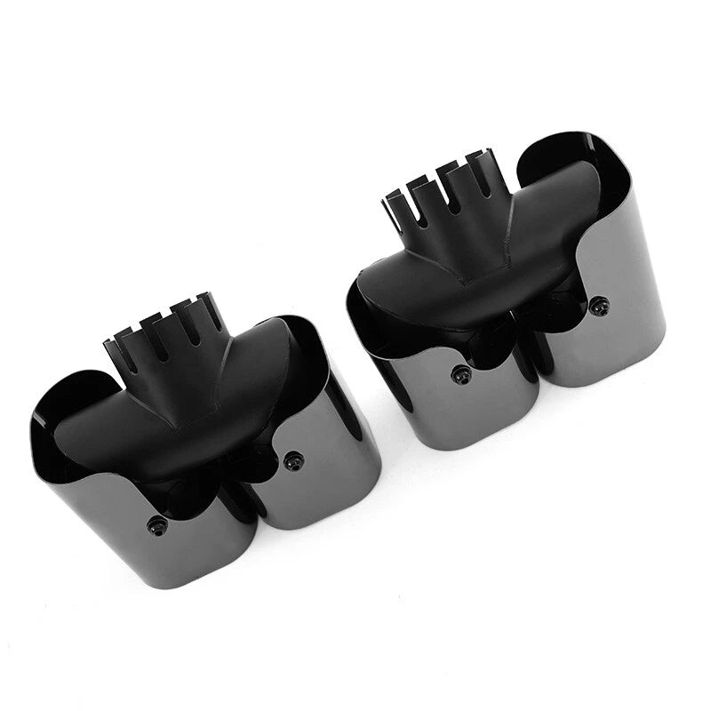 Square Exhaust Pipe for Defender 90 110 130 2020-2024 - 1 Pair Black Tailpipe