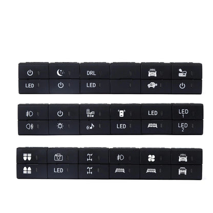 LED Dual Dashboard Control Square Switch Button Harness for Toyota