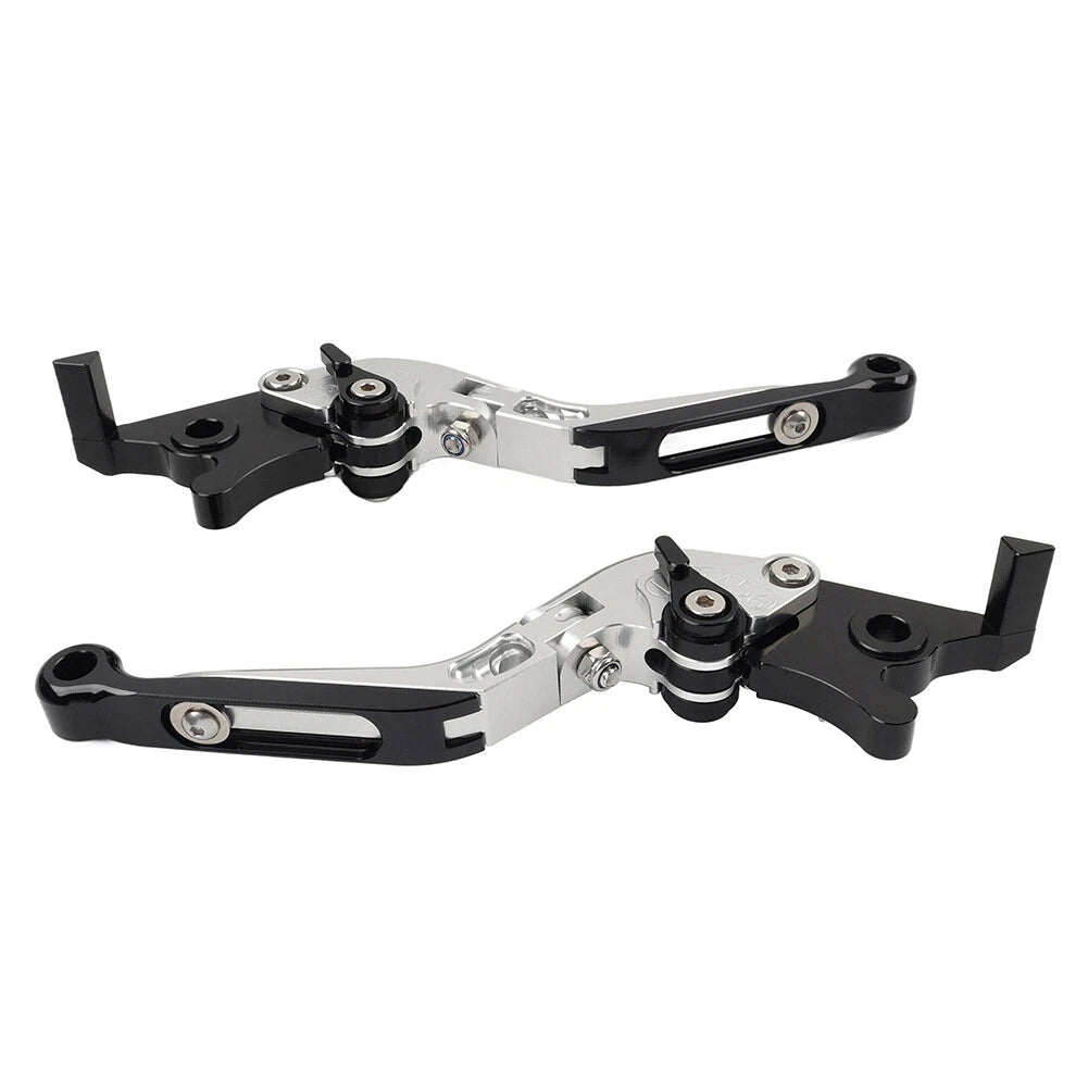 CNC Extendable Brake Clutch Levers for Honda VFR1200F (2010-2014) Silver