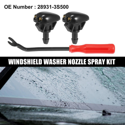 3 x Front Windshield Washer Nozzles for Nissan Frontier (1998-2004)