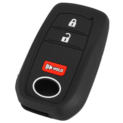 2 x Silicone Smart Key Case Covers for Toyota Prius, Tundra, Sequoia, Tacoma
