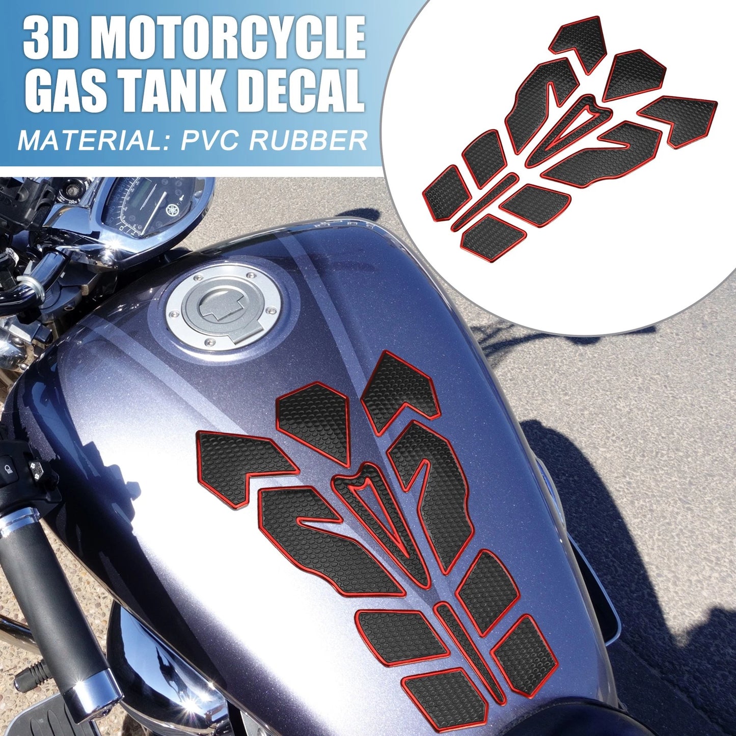 Universal Gas Tank Decal / 7.87x5.59 / Gas Tank Sticker for Universal Bike