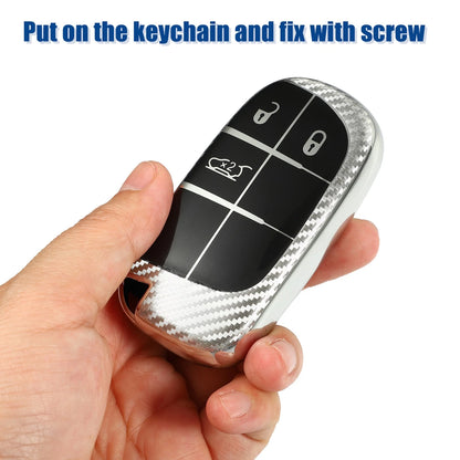 Remote Cover TPU 3 Button Keyless for Chrysler 300 (2011 - 2024) Silver