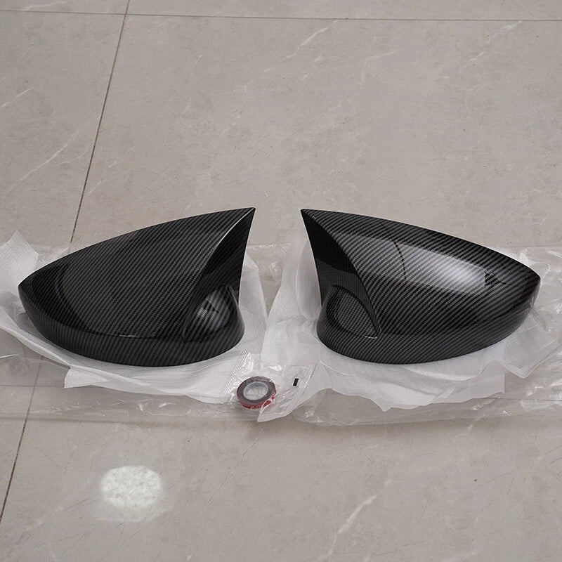 OX Horn Carbon Black Rear View Mirror Cover Caps for Honda Civic (2022-2023)
