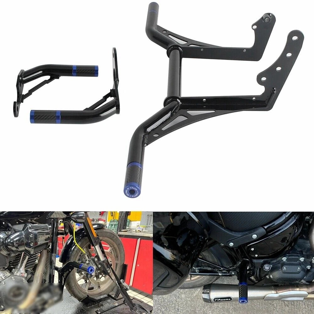 Front & Rear Crash Bar Frame Sliders for Harley Softail Street Bob Low Rider (2018-2024)