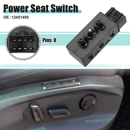 Front Left Side 6 Way Power Seat Switch for Chevrolet Avalanche (2007-2013)