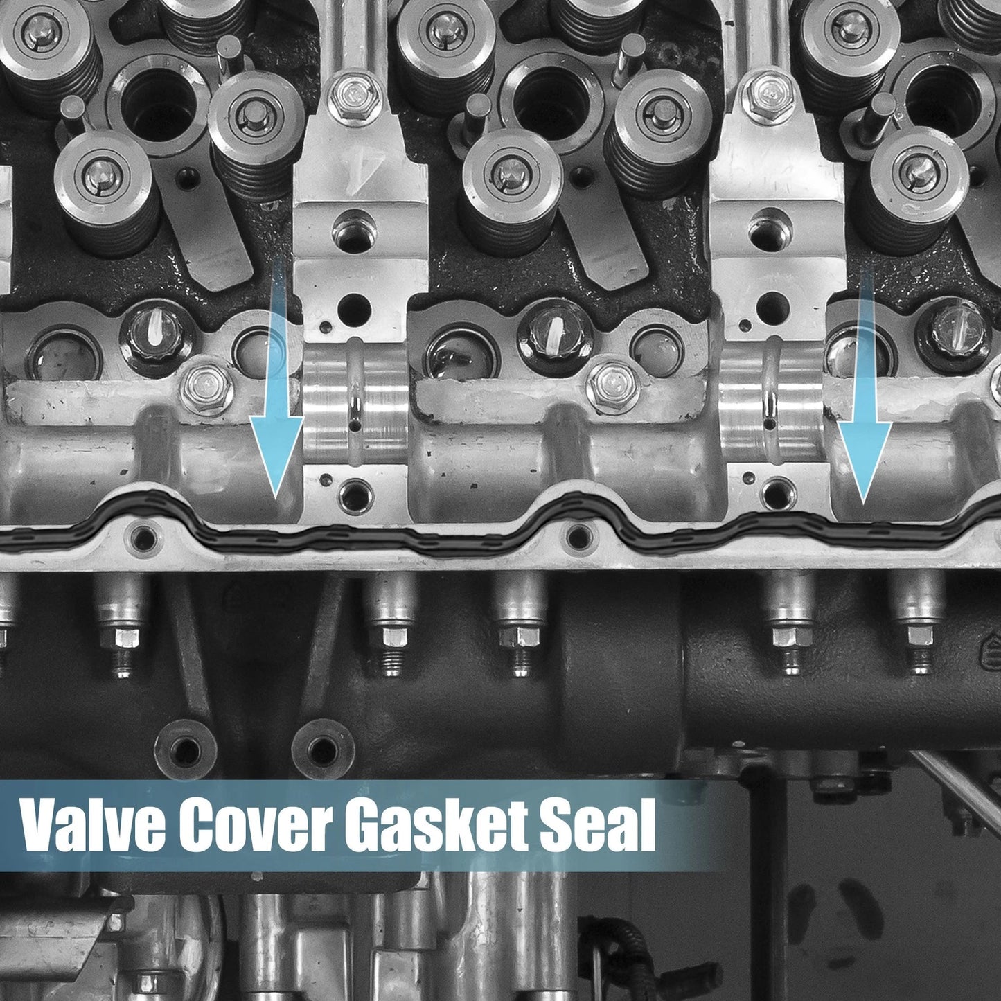 Black Engine Valve Cover Gasket Seal Set for BMW i8 (2014-2020)