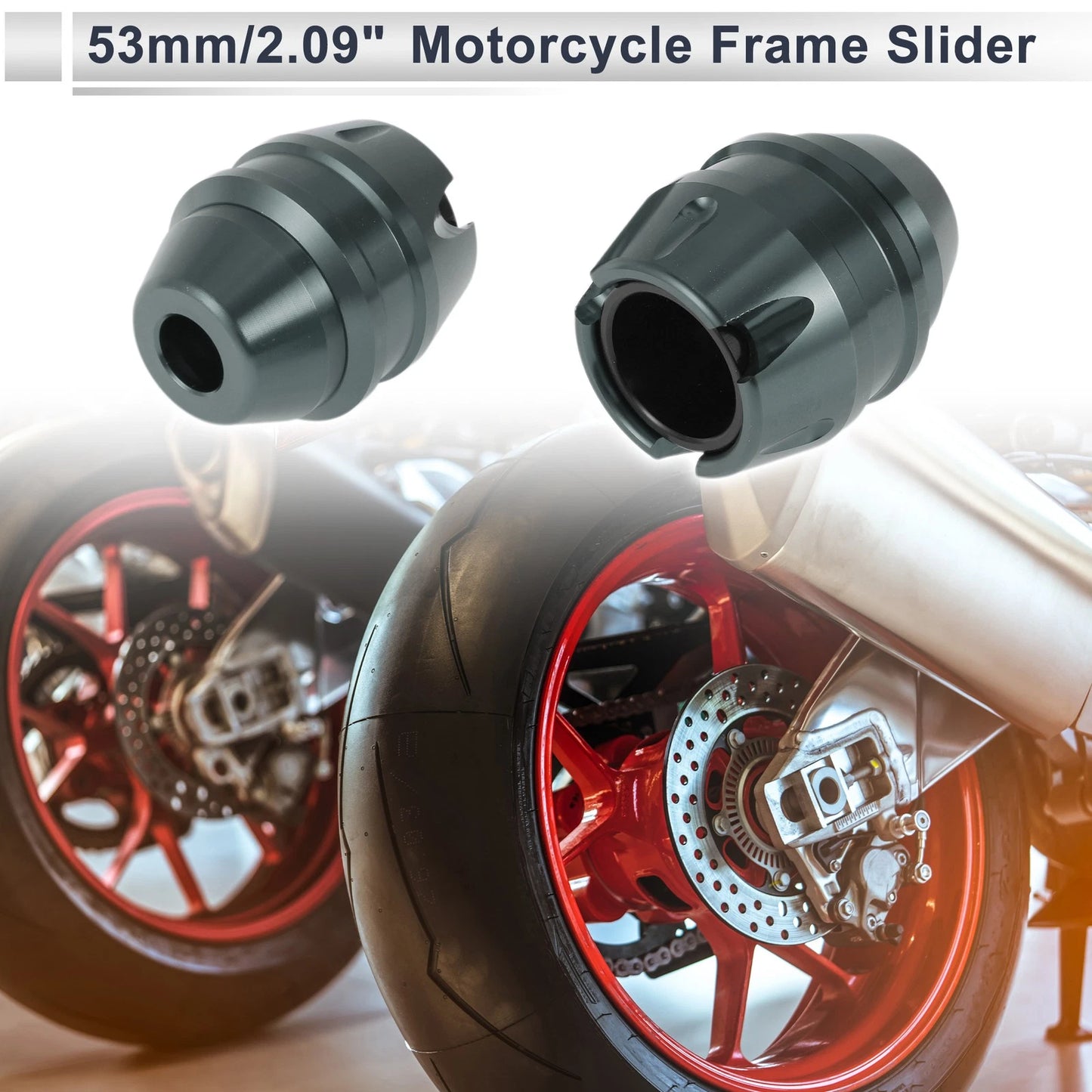 16mm Aluminum Alloy Motorcycle Slider Frame 2 x Slider Frame