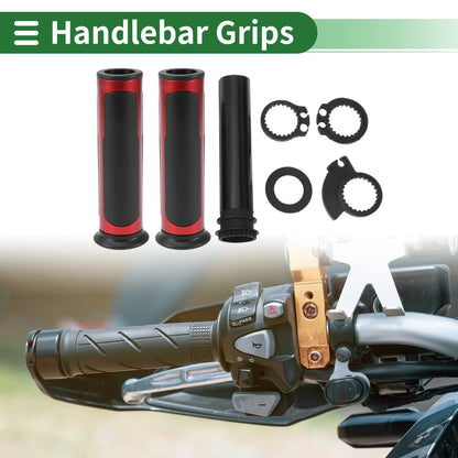 7/8" 22mm Hand Grips Cover Diamond Pattern for Motorcycle