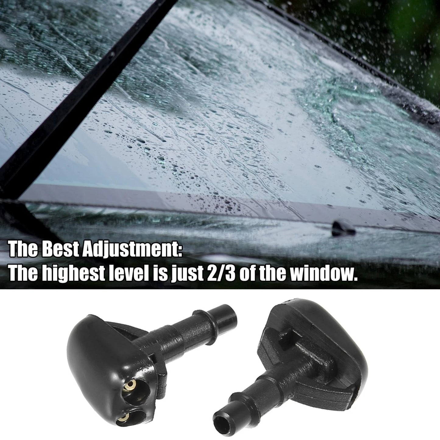 3 x Front Windshield Washer Nozzles for Mitsubishi Lancer (1995-2005)