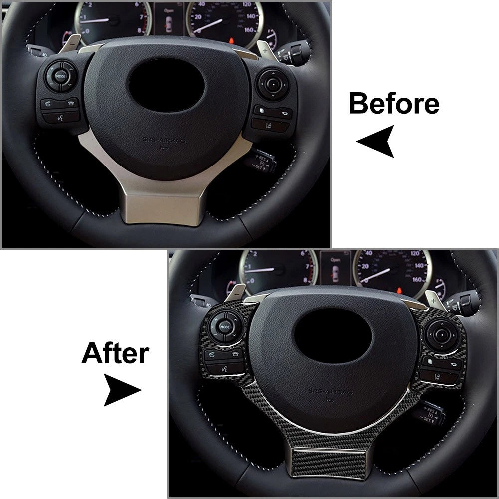 Carbon Fiber 4x Steering Wheel Cover Trim for Lexus IS250 NX200 200t 300h