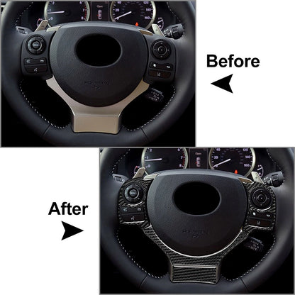 Carbon Fiber 4x Steering Wheel Cover Trim for Lexus IS250 NX200 200t 300h