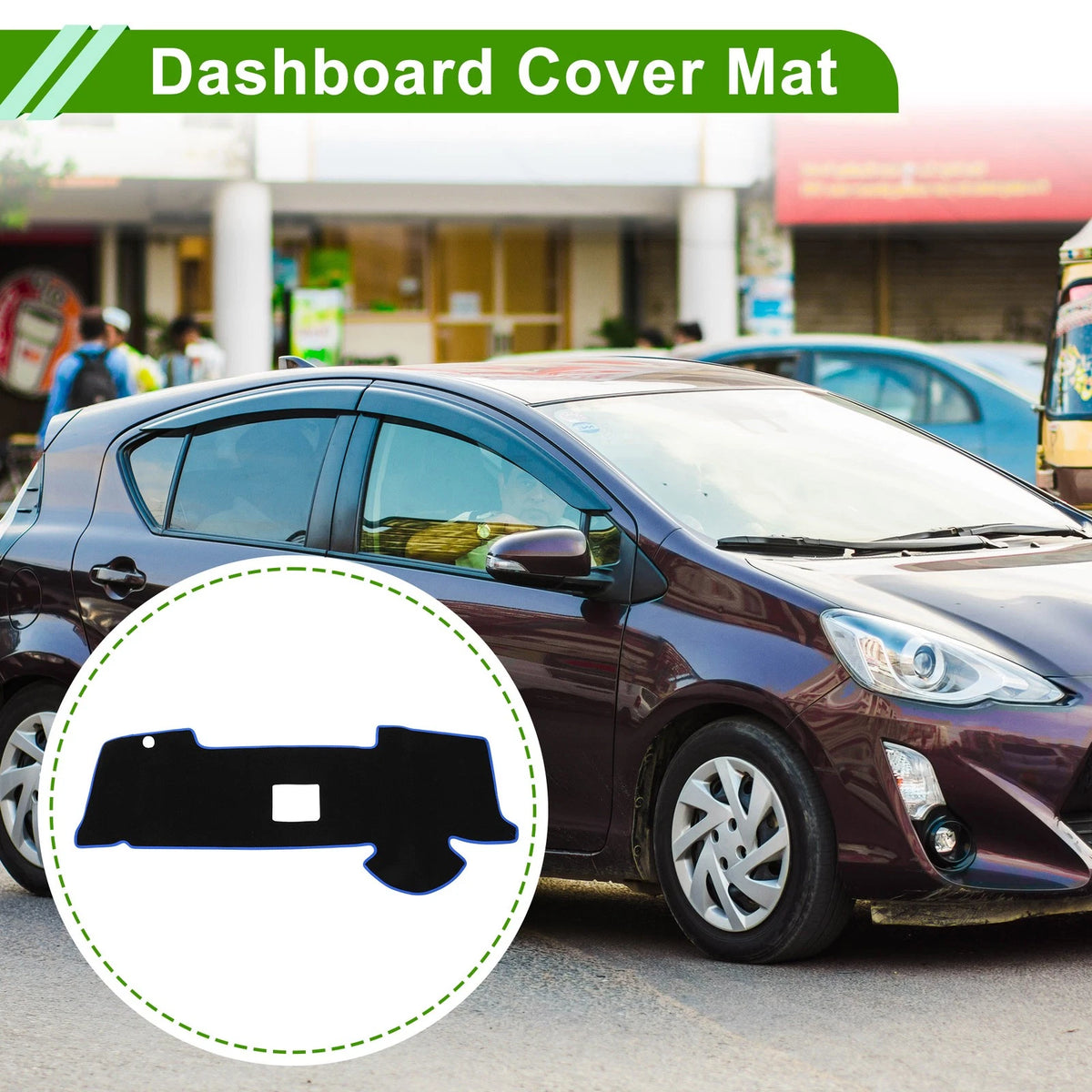 Dashboard Cover Black Blue for Toyota Aqua MXPK10 MXPK11 (2012-2020)