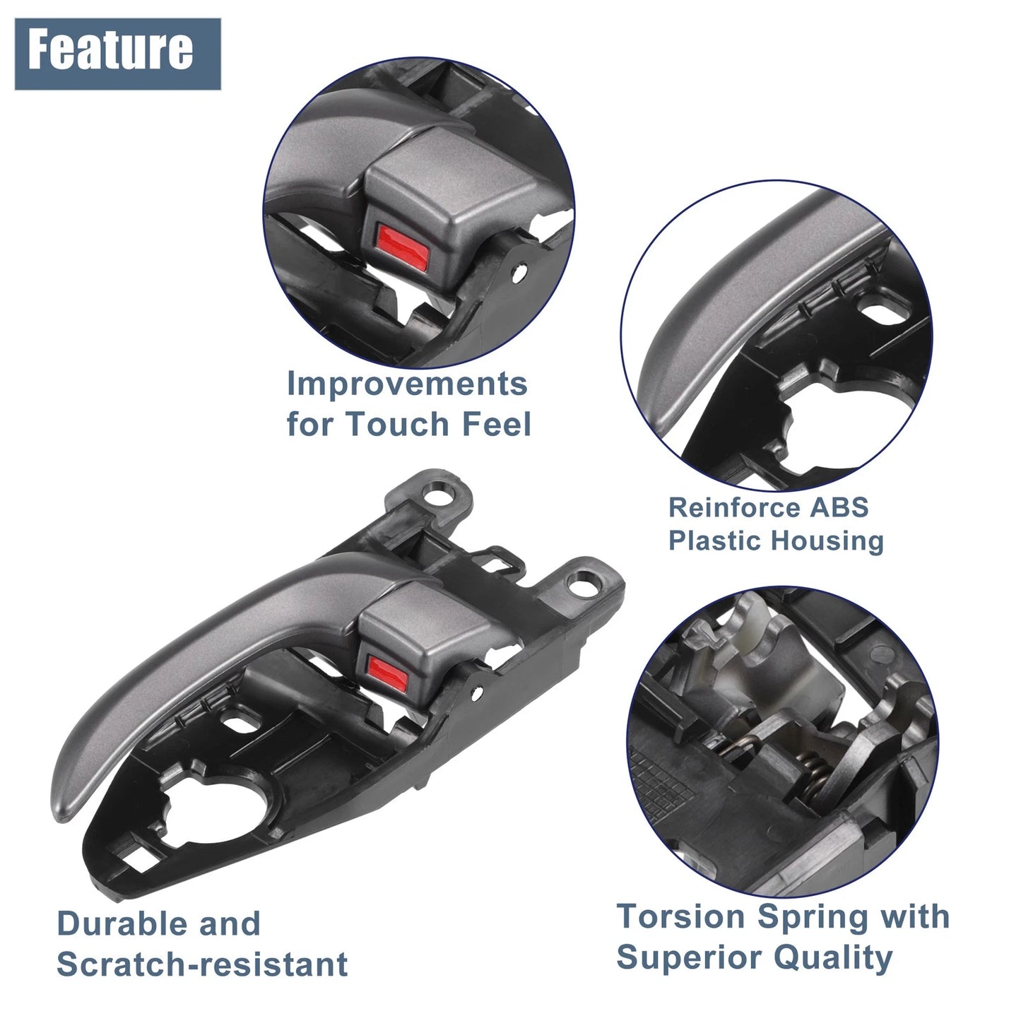 Front Rear Left Interior Door Handle for Hyundai Elantra (2011-2016)