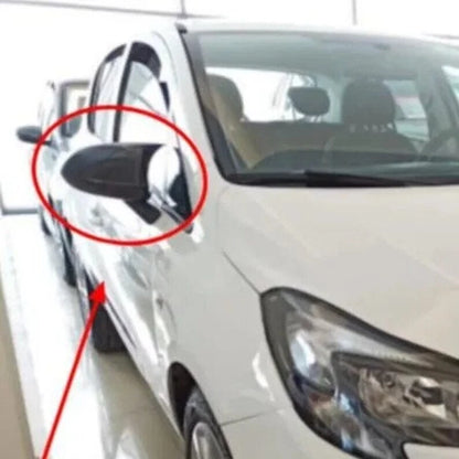 2 Piece Side View Mirror Covers for Opel Corsa E (2014-2019) Gloss Black
