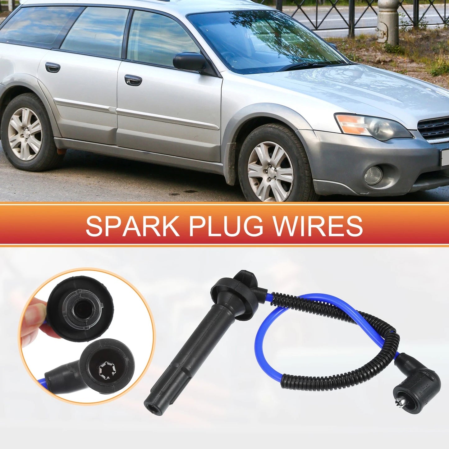 4 x Spark Plug Wire Ignition Coil Cables for Subaru Forester (2003-2008)