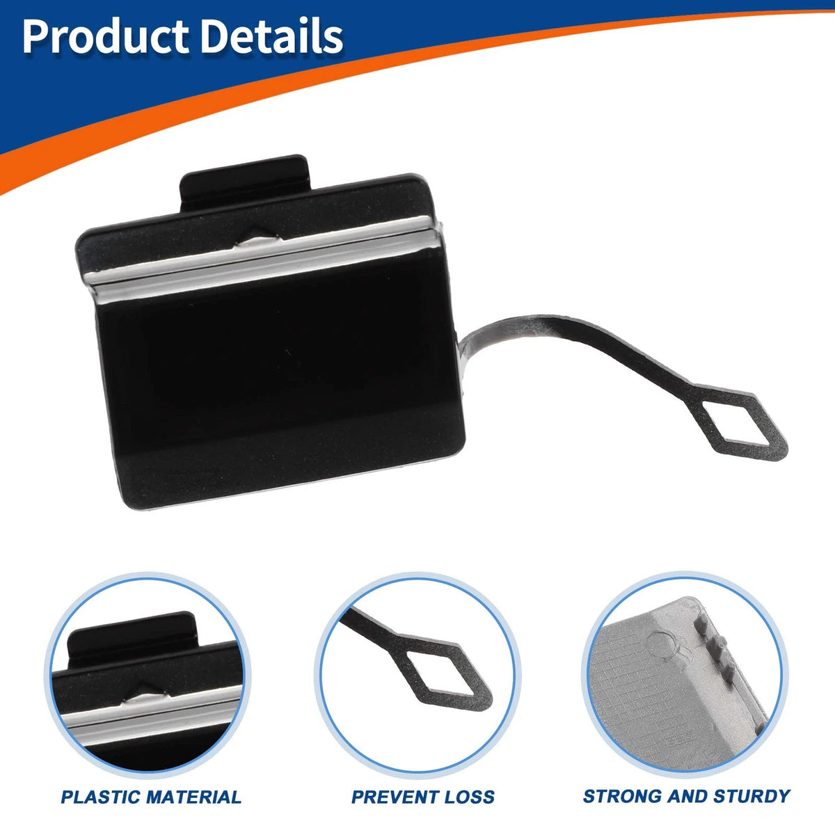 Rear Car Bumper Tow Hook Cover for BMW 5 Series Black Sapphire